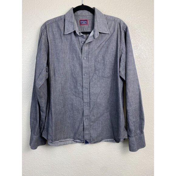 UNTUCKit Mens Shirt size Large Button Up Classic Orange Gray Neutral Business - Picture 1 of 9